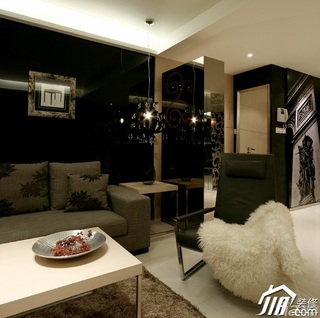 简约风格三居室大气白色5-10万客厅沙发效果图