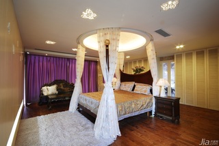 田园风格三居室唯美富裕型140平米以上卧室床效果图