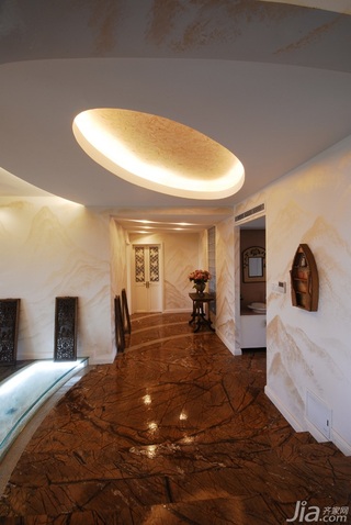 田园风格三居室唯美富裕型140平米以上走廊灯具图片
