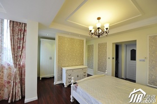 简约风格别墅暖色调豪华型卧室床图片