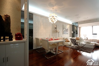 欧式风格二居室白色富裕型客厅沙发效果图