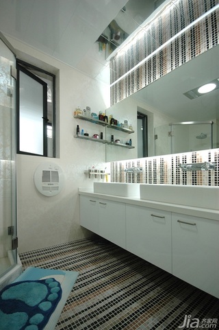 欧式风格二居室白色富裕型卫生间洗手台效果图