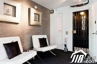 简约风格公寓白色富裕型90平米背景墙沙发效果图