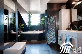 简约风格公寓富裕型90平米卫生间洗手台图片