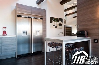 简约风格公寓富裕型90平米厨房橱柜定制