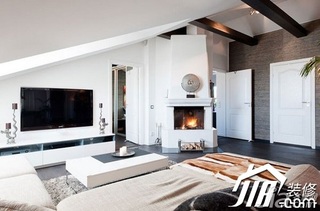 简约风格公寓白色富裕型90平米客厅茶几效果图