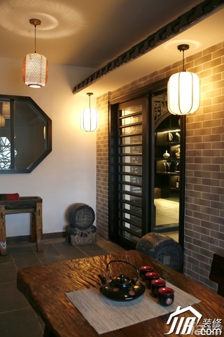 中式风格公寓古典富裕型客厅灯具效果图