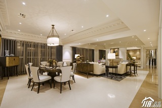 欧式风格别墅古典米色豪华型140平米以上客厅沙发效果图