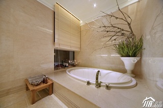 欧式风格别墅古典米色豪华型140平米以上卫生间浴缸图片