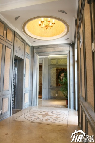 欧式风格别墅奢华白色豪华型走廊灯具效果图