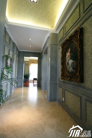 欧式风格别墅奢华白色豪华型走廊灯具效果图
