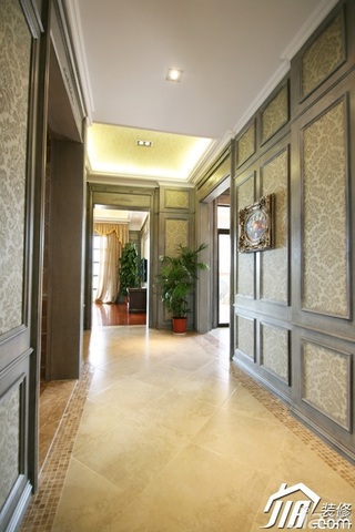 欧式风格别墅奢华白色豪华型走廊灯具图片