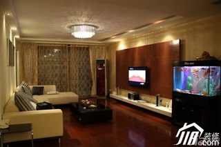 混搭风格公寓舒适富裕型客厅灯具图片