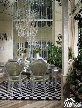 欧式风格别墅古典豪华型140平米以上餐厅灯具图片