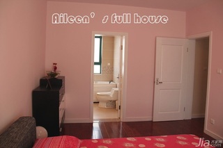 简约风格三居室粉色富裕型卧室床婚房设计图纸