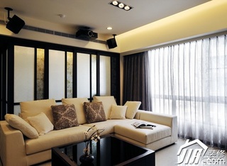 混搭风格公寓暖色调经济型90平米客厅沙发效果图