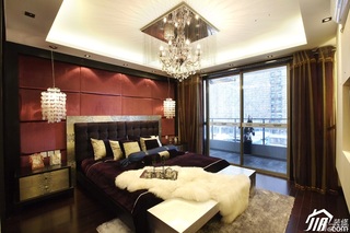 东南亚风格公寓奢华豪华型140平米以上卧室床效果图