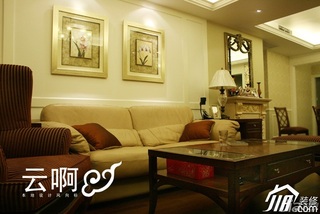 混搭风格公寓暖色调富裕型130平米客厅沙发效果图