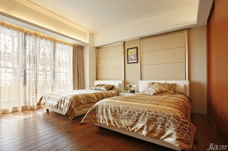 欧式风格公寓古典暖色调豪华型140平米以上卧室床效果图