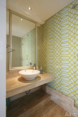 欧式风格公寓古典豪华型140平米以上卫生间背景墙洗手台图片