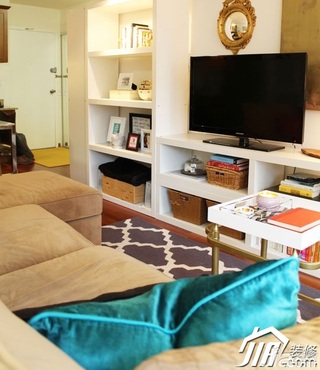 简约风格小户型暖色调3万-5万60平米客厅沙发图片