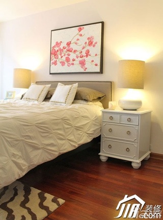 简约风格小户型暖色调3万-5万60平米卧室床效果图