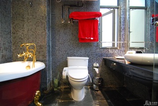 混搭风格公寓时尚暖色调富裕型卫生间洗手台效果图