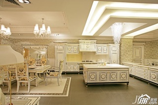 欧式风格公寓奢华豪华型厨房餐桌图片
