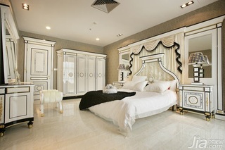 欧式风格公寓奢华暖色调豪华型卧室床效果图