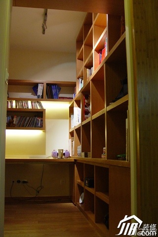 简约风格公寓经济型90平米书房书架图片