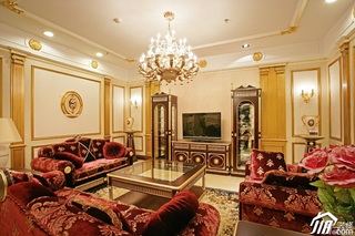 新古典风格别墅奢华米色豪华型客厅沙发图片