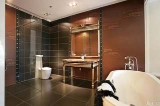 新古典风格别墅奢华米色豪华型卫生间洗手台效果图
