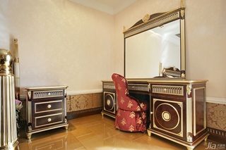 新古典风格别墅奢华米色豪华型卧室床头柜效果图