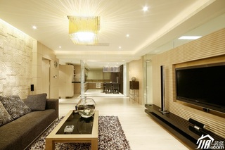 简约风格大气米色豪华型客厅沙发效果图