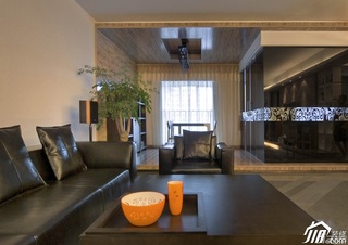 简约风格公寓大气黑色富裕型客厅沙发图片