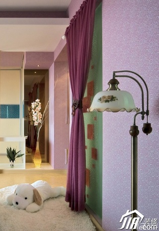 简约风格公寓乐活富裕型卧室背景墙灯具效果图