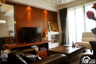 混搭风格三居室稳重富裕型130平米客厅沙发图片