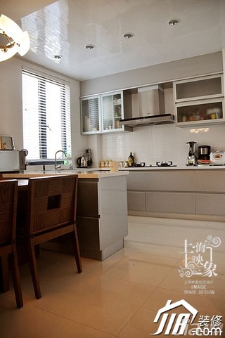 混搭风格三居室稳重富裕型130平米厨房橱柜设计图纸