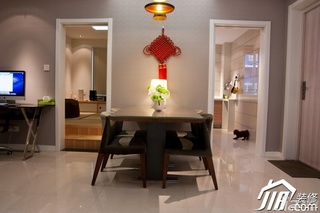 日式风格公寓简洁富裕型70平米餐厅餐桌效果图