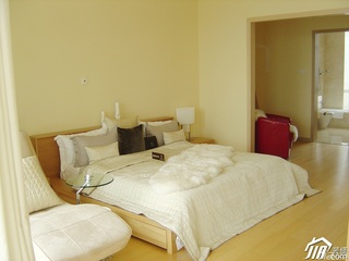 简约风格公寓简洁暖色调富裕型卧室床图片
