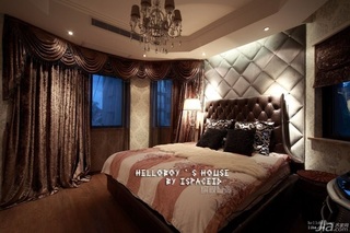 简约风格别墅梦幻豪华型120平米卧室床效果图