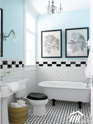 简约风格公寓简洁白色经济型80平米卫生间洗手台效果图