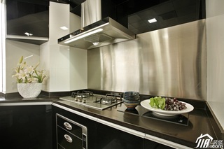 简约风格公寓稳重冷色调豪华型130平米厨房装修图片