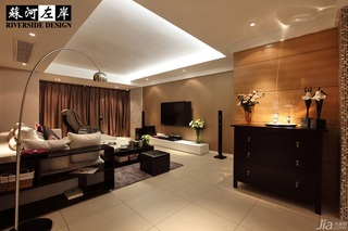 简约风格复式时尚黑色富裕型140平米以上客厅沙发图片