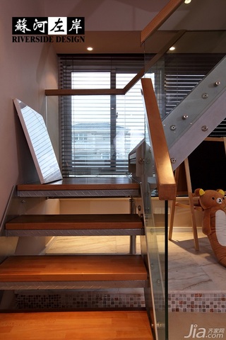 简约风格复式时尚富裕型140平米以上楼梯效果图