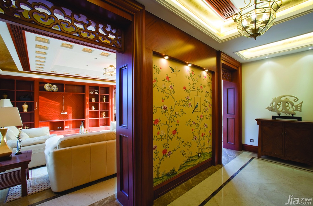 大气,彩色装修,豪华型装修,140平米以上装修,别墅装修,客厅,乐活,沙发,灯具,书架,过道