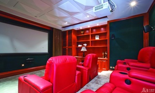 别墅大气红色豪华型140平米以上地下室沙发效果图