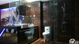 小户型黑色豪华型40平米卫生间洗手台图片