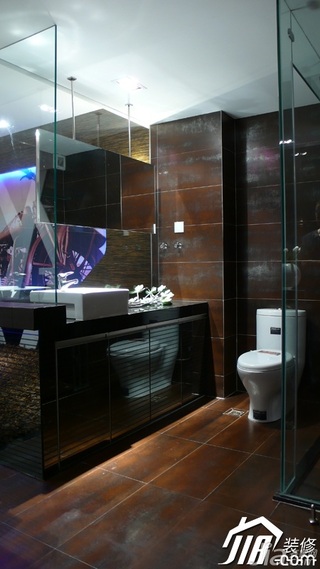 小户型黑色豪华型40平米卫生间洗手台效果图