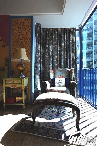 地中海风格公寓舒适经济型110平米客厅沙发效果图